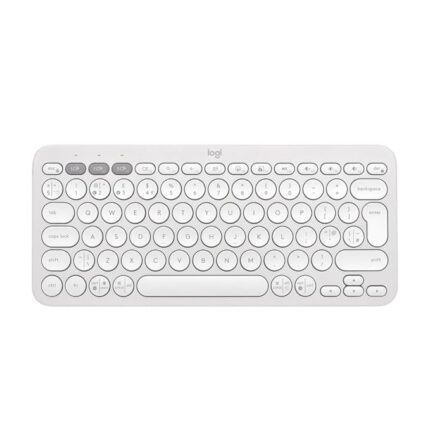 Logitech Pebble Keys 2 K380s, Multi-Device Bluetooth Wireless Keyboard with Customisable Shortcuts, Slim and Portable, Easy-Switch for Windows, macOS, iPadOS, Android, Chrome OS - White